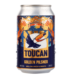 Bia Toucan Golden Pilsner 5% – Thùng 24 Lon 330ml