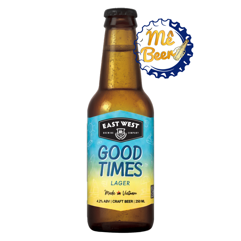 Bia East West Good Times Lager 4.2% - Thùng 20 CHAI 250ml